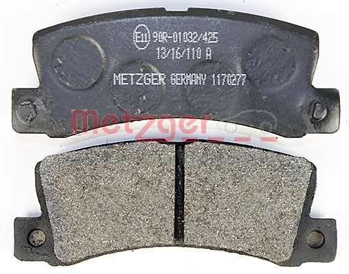 METZGER 1170277 Bremsbelagsatz, Scheibenbremse